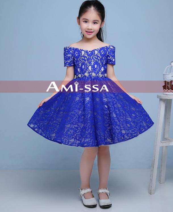 dress biru cantik pesta anak cewek